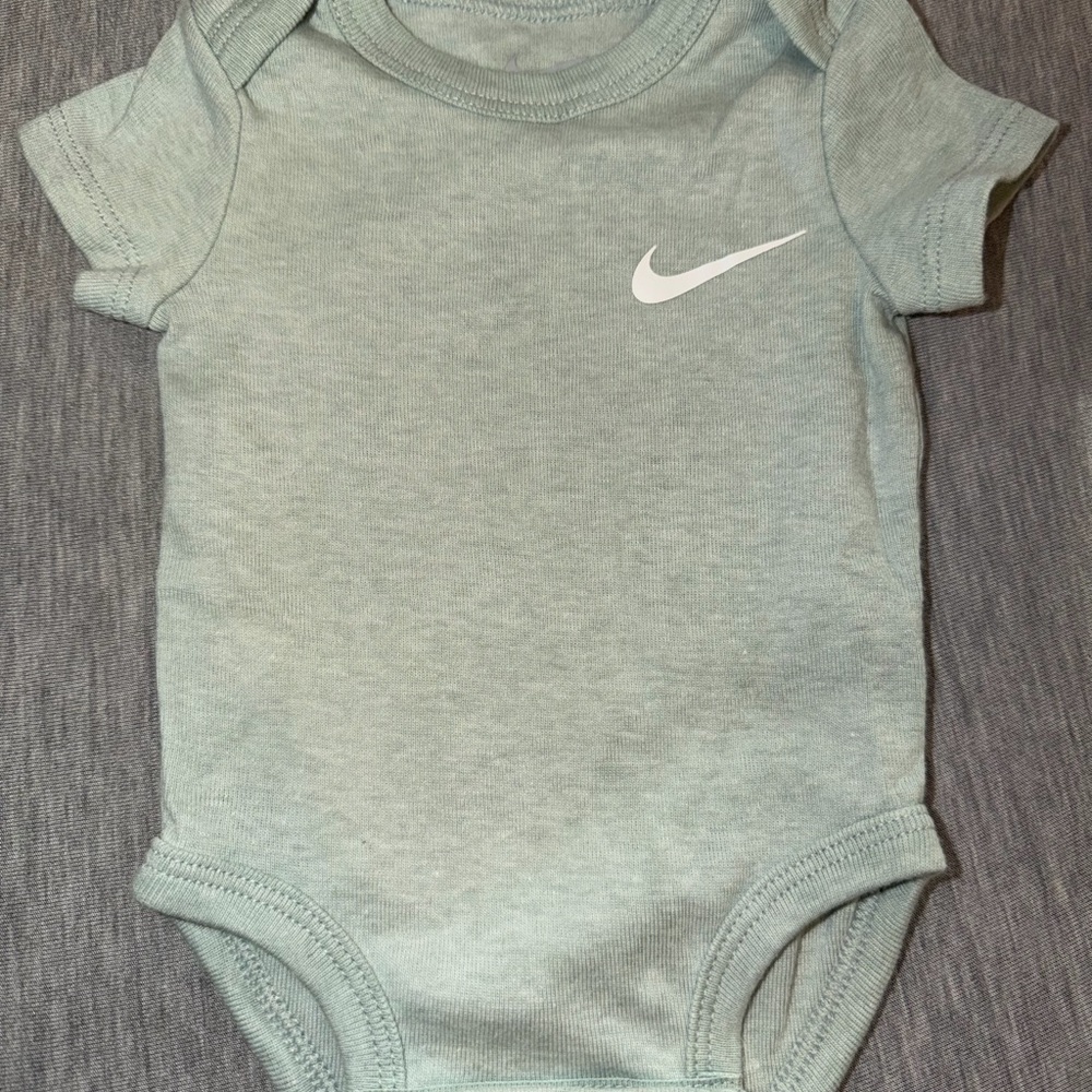 Nike Soft Mint Green Baby Bodysuit